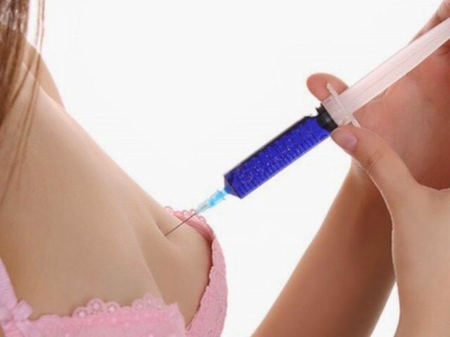 injekce kyseliny hyaluronové pro zvětšení prsou